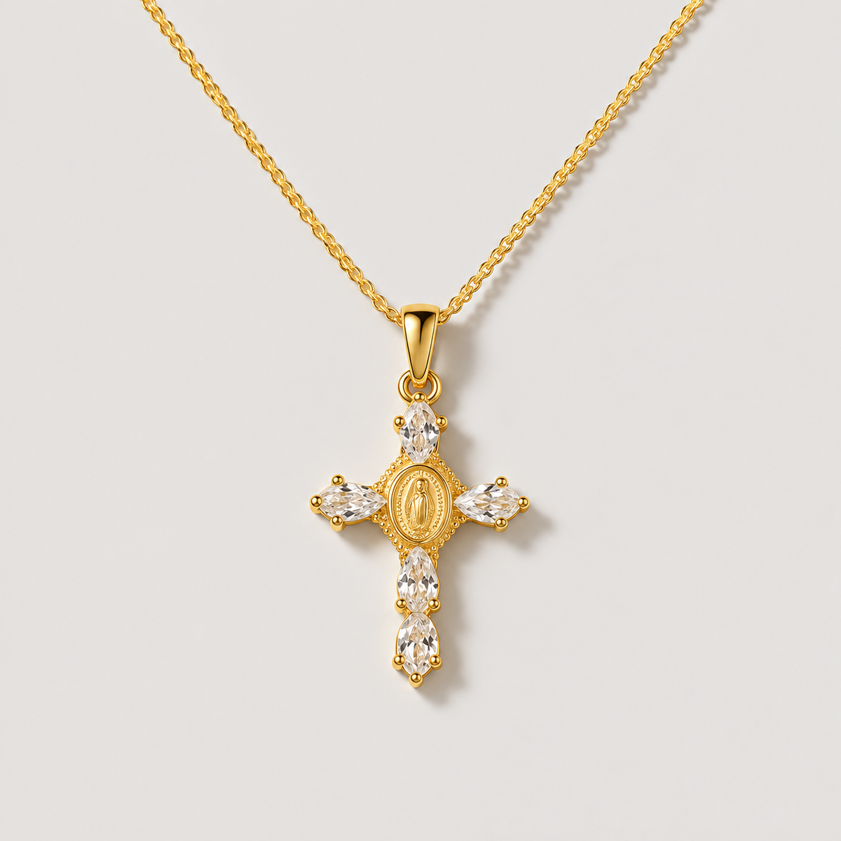 Valerie® Virgin Mary Croce Pendants (Set)