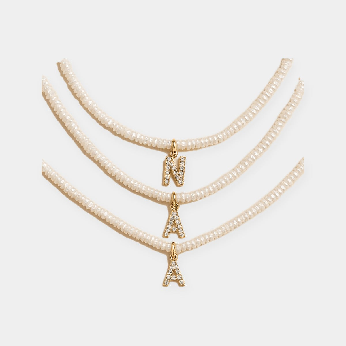 Shelly Crystal Perla Iniziale Choker