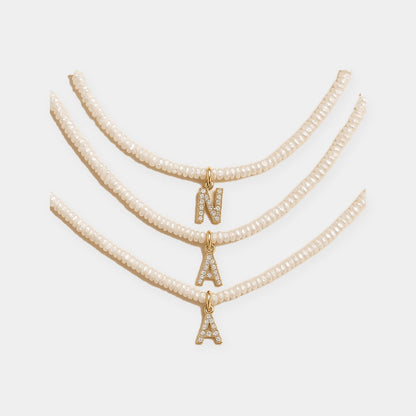 Shelly Crystal Perla Iniziale Choker