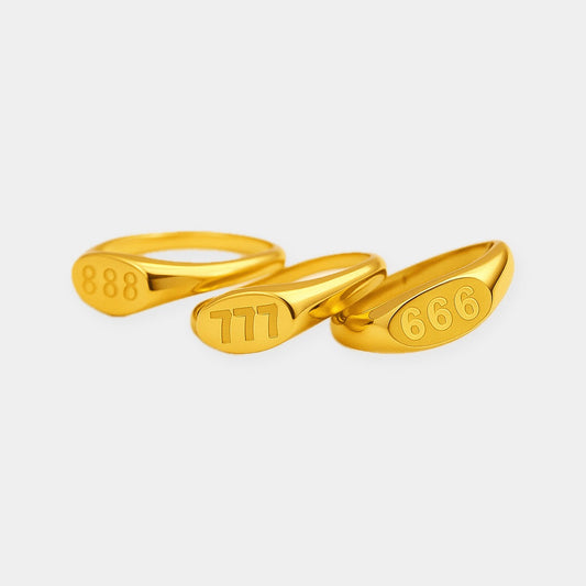 Angelica® Angel Number Signet Anello