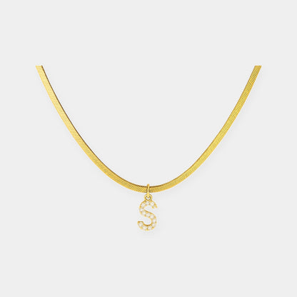 Melly® Diamond Iniziale Spina di pesce Collana