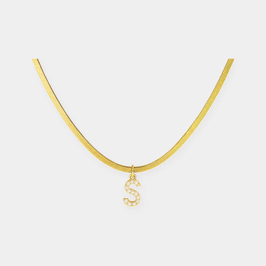 Melly® Diamond Iniziale Spina di pesce Collana