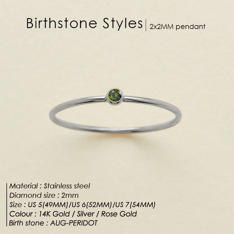 Dainty Birthstone Anello (Set)
