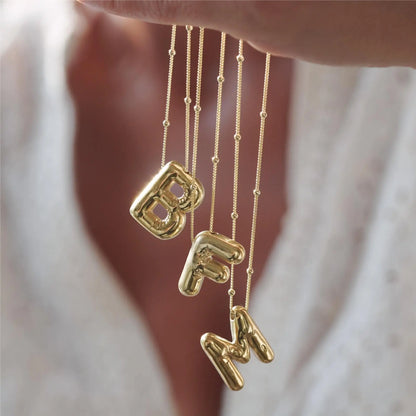 Bubble Letter Iniziale Collana (Set)