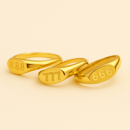 Angelica® Angel Number Signet Anello