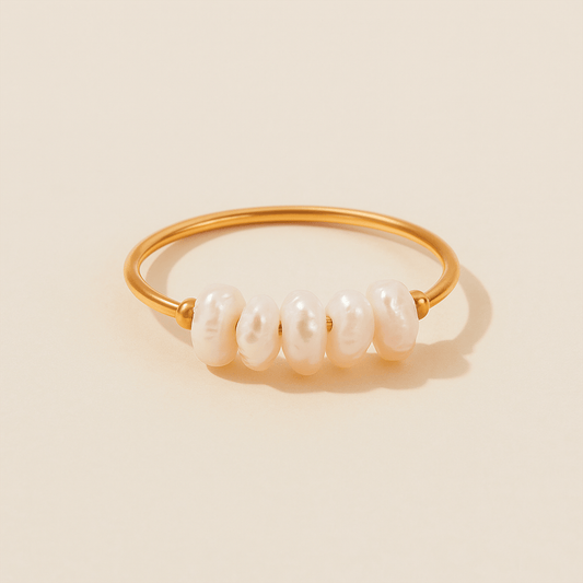 Anello Ariel con mini perla (Set)
