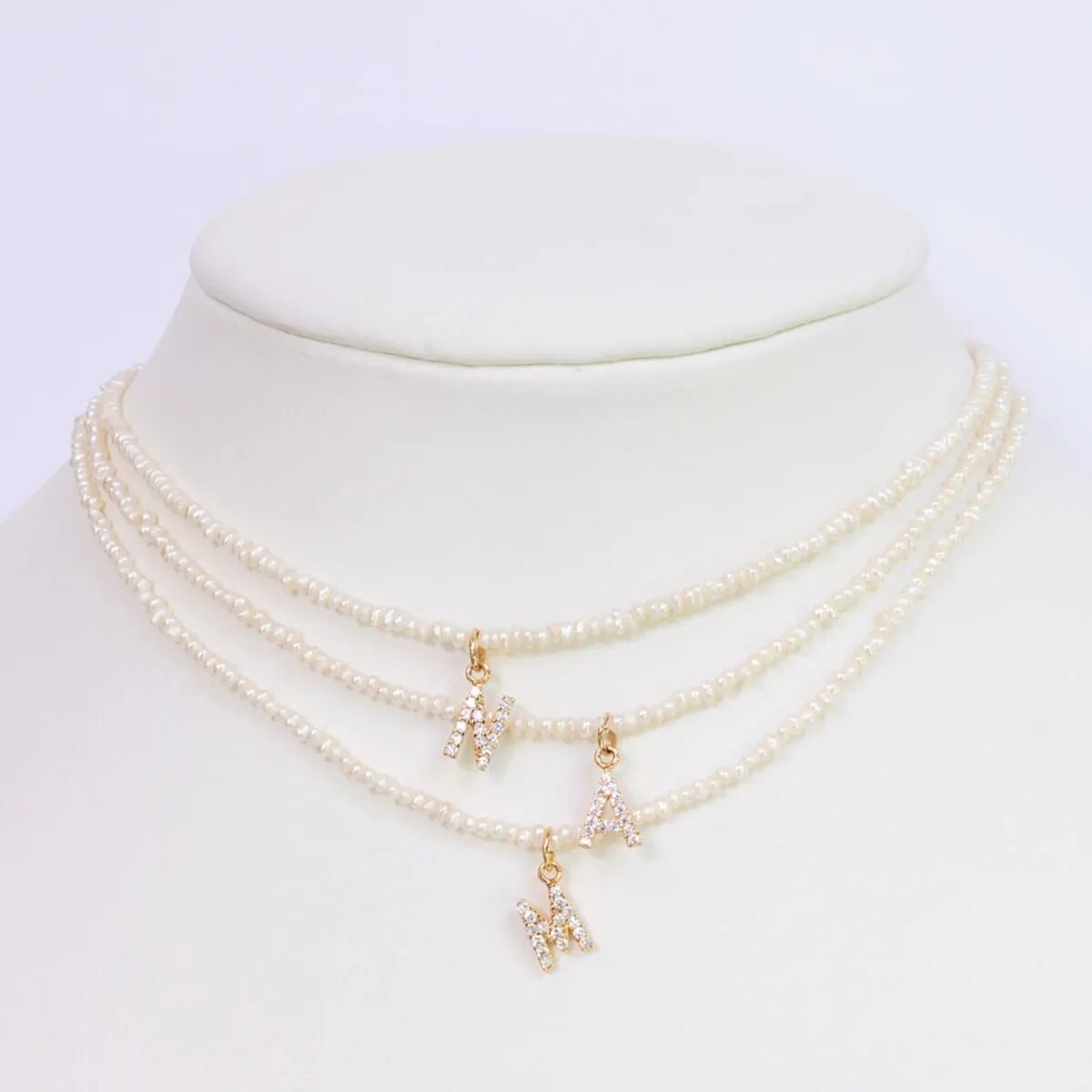 Shelly Crystal Perla Iniziale Choker
