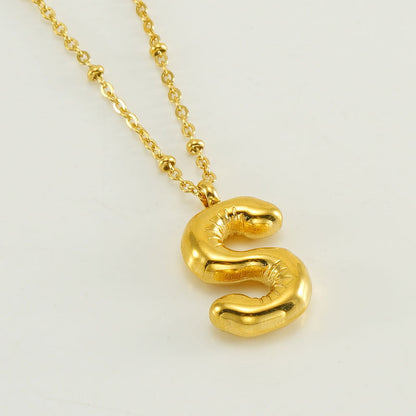 Bubble Letter Iniziale Collana (Set)