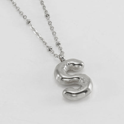 Bubble Letter Iniziale Collana (Set)