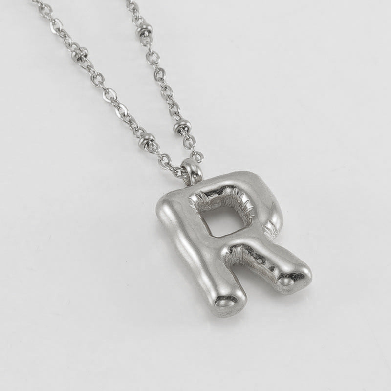 Bubble Letter Iniziale Collana (Set)