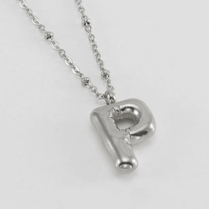 Bubble Letter Iniziale Collana (Set)