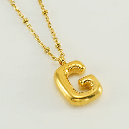 Collana con iniziale a palloncino