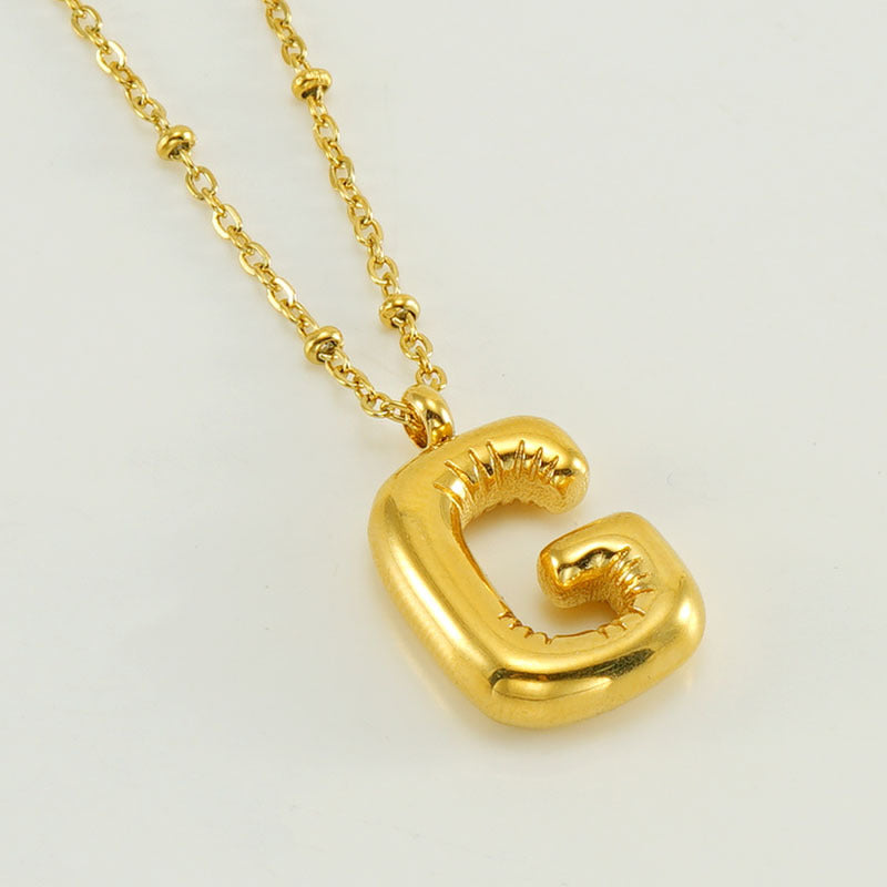 Bubble Letter Iniziale Collana (Set)