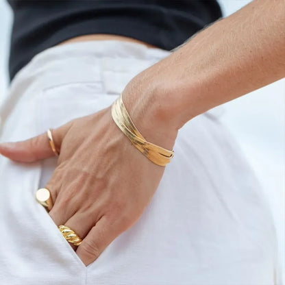 Angelica® Stainless Steel Spina di pesce Bracciale (Set)
