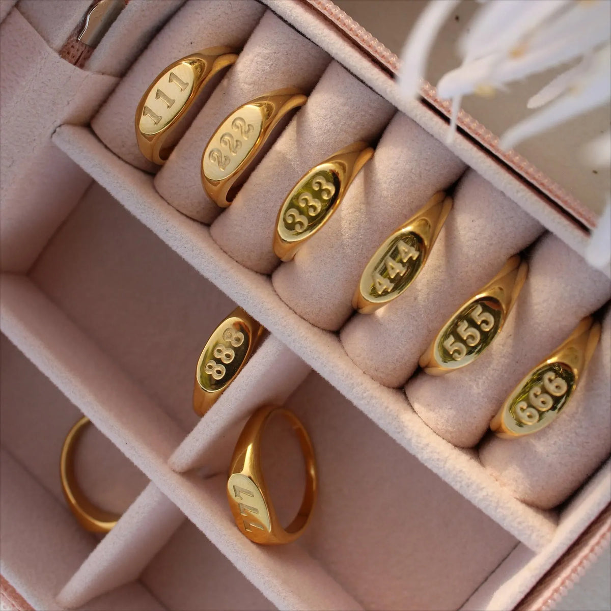 Angelica® Angel Number Signet Anello