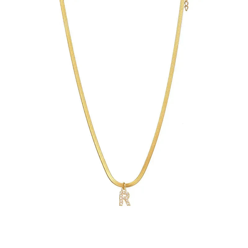 Melly® Diamond Iniziale Spina di pesce Collana