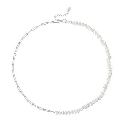 Rhoni Paper Clip Perla Bracciale and Collana