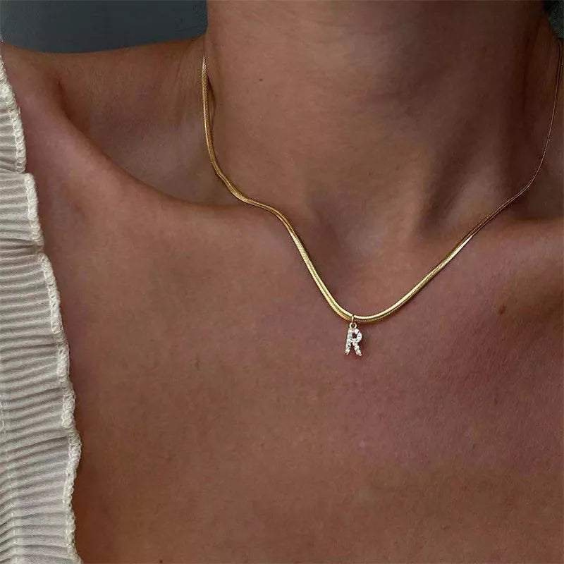Melly® Diamond Iniziale Spina di pesce Collana