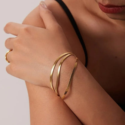 Angelica® Stainless Steel Spina di pesce Bracciale (Set)