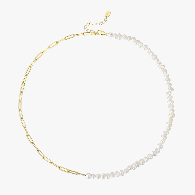 Rhoni Paper Clip Perla Collana (Set)