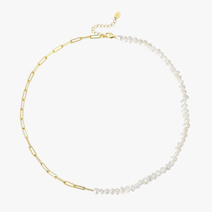 Rhoni Paper Clip Perla Collana (Set)