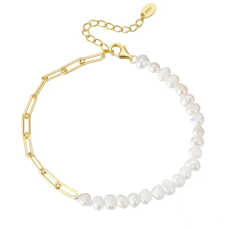 Bracciale a graffetta Rhoni con perla (Set)