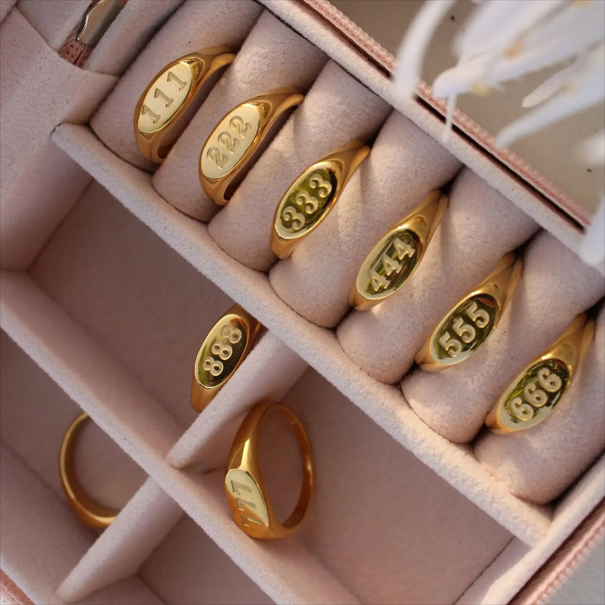 Angelica® Angel Number Signet Anello