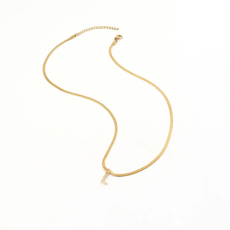 Melly® Diamond Iniziale Spina di pesce Collana