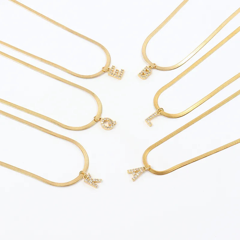Melly® Diamond Iniziale Spina di pesce Collana