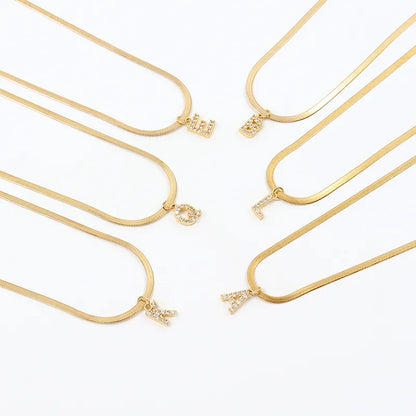 Melly® Diamond Iniziale Spina di pesce Collana
