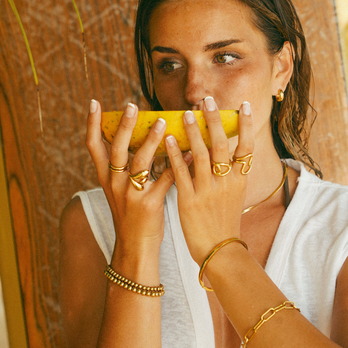 Tulum Chunky Paperclip Bracciale (Set)