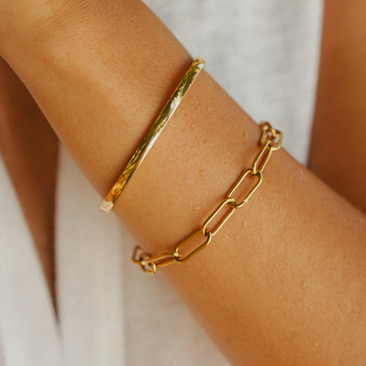 Tulum Chunky Paperclip Bracciale (Set)