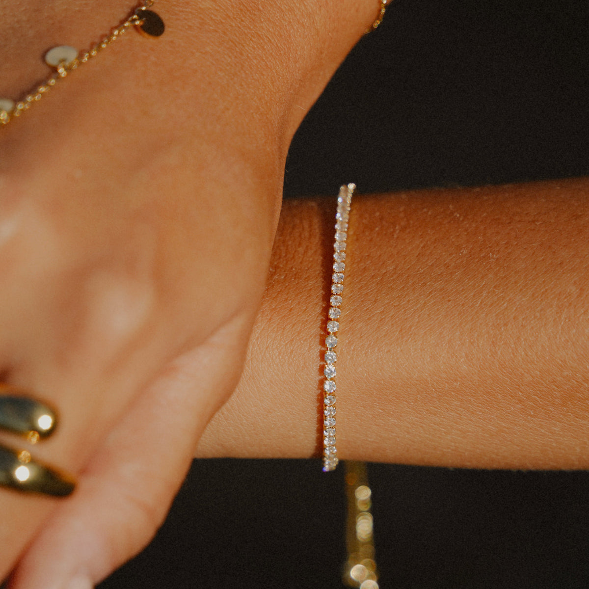 Melly Adjustable Tennis Bracciale (Set)