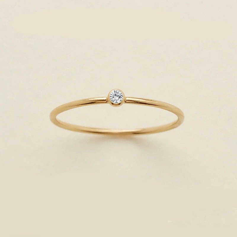 Dainty Birthstone Anello (Set)