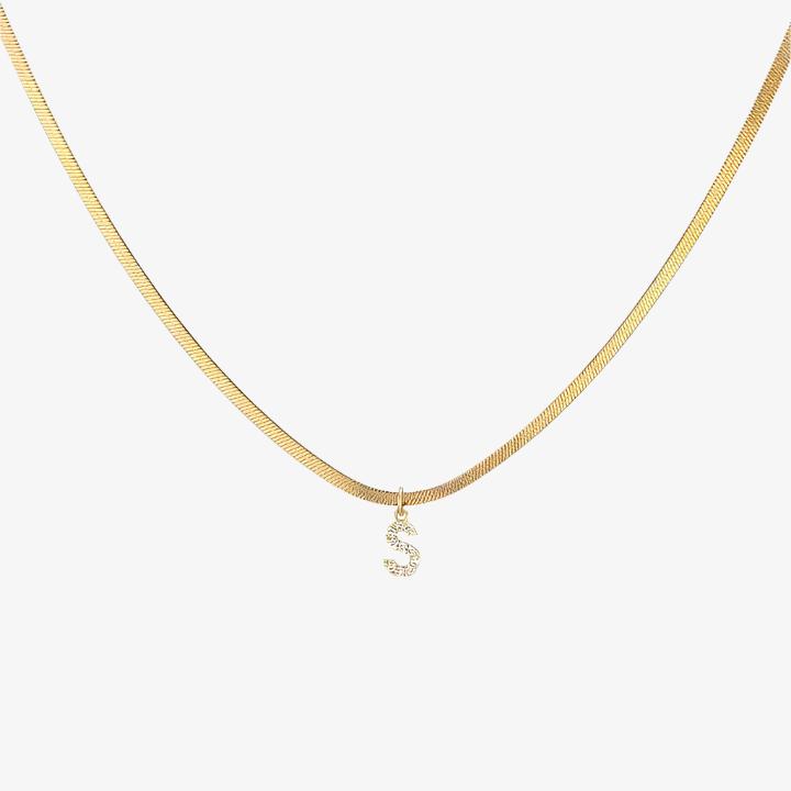 Melly® Diamond Iniziale Spina di pesce Collana