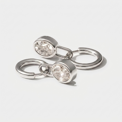Orecchini Lucchetto con zirconi (Set)