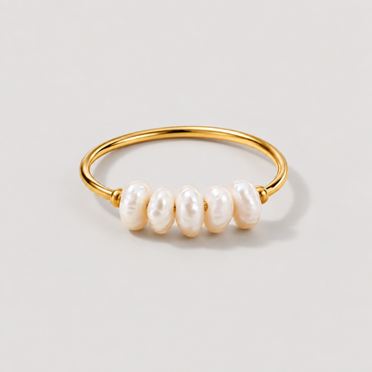 Anello Ariel con mini perla (Set)