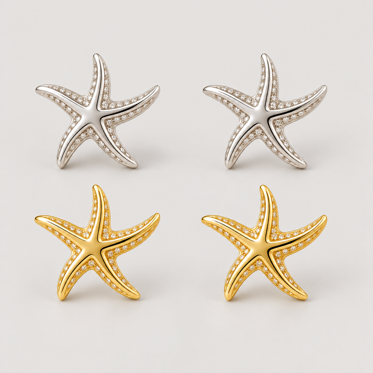 Mini Starfish Orecchini (Set)